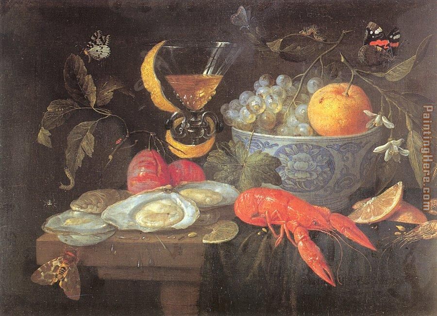 Unknown Artist Still Life with Fruit and Shellfish